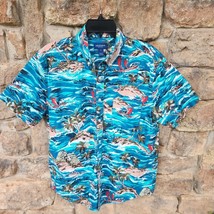 Arizona Jean Co Mens M Tropical Print Short Sleeve Shirt - $342.13 MXN