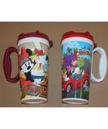 (2) Walt Disney World Resort Whirley Rapid Fill Refillable Mugs Cups Lid... - $17.63 CAD