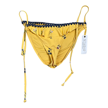 Anne Cole Studio Bikini Bottom Size XS Small Yellow With Flowers Womens Swimwear - $11.63