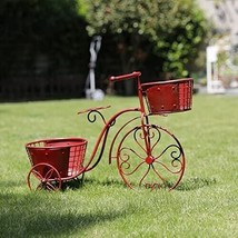 18.5x27.5x9.75&quot; Tricycle Plant Stand Flower Pot Holder Terrace Nostalgic Bicycle - £58.02 GBP