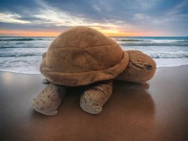 Wild Republic Turtle 12&quot; Cuddlekins Speckled Brown Tortoise Plush Stuffed Animal - £14.49 GBP