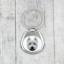 A key pendant with a West Highland White Terrier dog. A new collection w... - £10.07 GBP