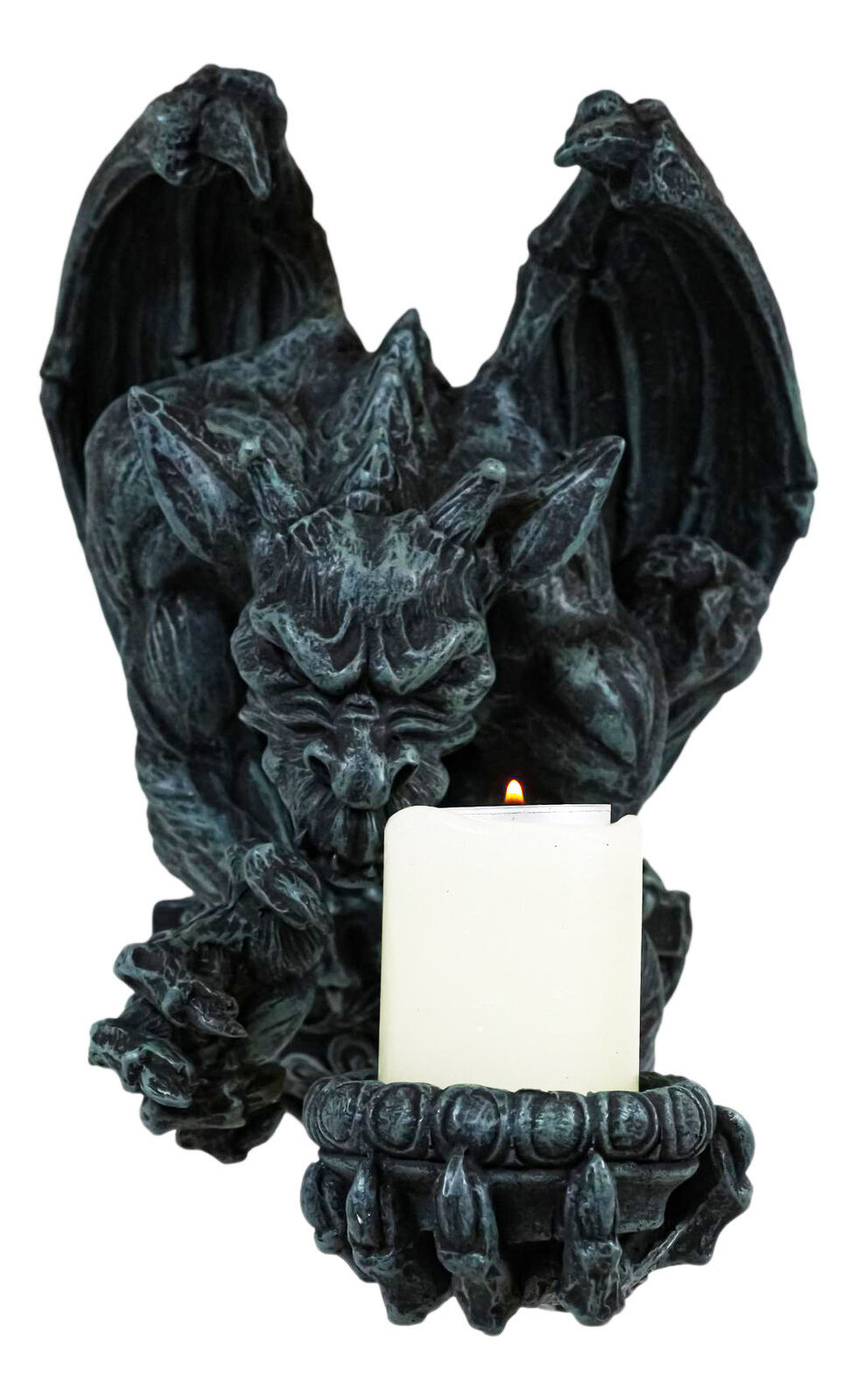 Ebros Whitechapel Manor Gargoyle Candle Holder Wall Sconce Plaque Sculpt... - $71.99