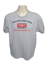 The Lone Star State Galveston Island Texas Adult Large Gray TShirt - £11.74 GBP