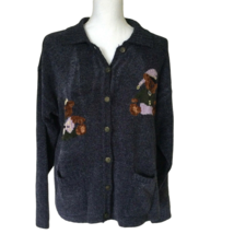 Northern Spirit Collections VTG Sweater Women&#39;s Size M Teddy Bear Button... - £17.82 GBP
