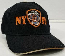 V) NYPD New York Police Department Black Baseball Cap Hat Top Wear - £9.18 GBP