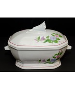 Coquet Limoges France Lotus Handle Porcelaine Soup Tureen Floral Art-Deco  - £51.43 GBP