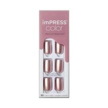 KISS imPRESS No Glue Mani Press On Nails, Color, &#39;Peanut Pink&#39;, Pink, Sh... - £6.21 GBP