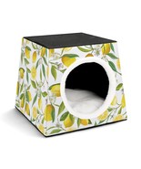 Mondxflaur Yellow Lemon Cat Beds for Indoor Cats Cave Bed 3 in 1 Pet House - £26.43 GBP