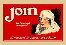 Join - Red Cross Work Must Go On! by Dexter - Art Print - £17.37 GBP+