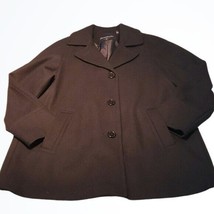 Forecaster of Boston Black Wool Blend Pea Coat Size 10 - £67.00 GBP