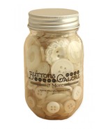 Buttons Galore Antique White buttons in Mason Jar - $11.34 CAD