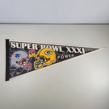 Super Bowl 31 Pennant New England Patriots Green Bay Packers Feel The Power - $11.89