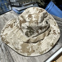 Named Usmc Marine Corps Marpat Desert Uniform Boonie Hat Cap Xsmall - £23.84 GBP