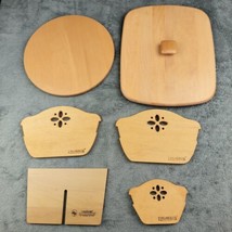 Longaberger Woodcrafts Lid &amp; Divider Lot 6 Pieces NO Baskets - £36.76 GBP