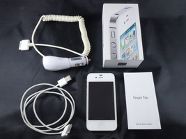 Used Pre-Owned Apple iPhone 4s White 16GB With Original Box, and Chargers - $79.99