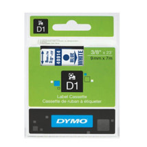 Dymo D1 Tape Label 9mmx7m - Blue on White - £38.96 GBP