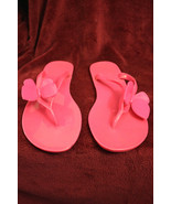 Pink Butterfly Plastic Flip Flops - $6.99