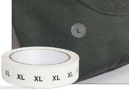 1 roll 1000 pcs Clear Acetate Clothing 3/4&quot; Round size labels Tags M L X... - $3.99