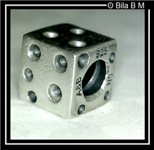 DICE Charm Bead - STERLING Silver BIAGI - FREE SHIPPING - $26.00