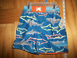 Fashion Gift Baby Clothes 24M Op Blue Shark Nautical Bathing Suit Swim Trunks - £9.75 GBP