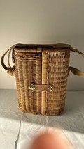 Vintage NEW PICNIC BACCHUS Barrel Wine Basket  Opener Napkin Set for 2 - £23.45 GBP