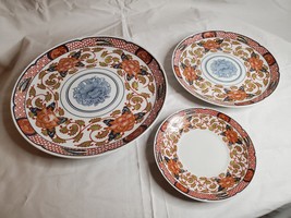 George Briand Reproduction Peony Plates - Set of 3  - £66.03 GBP