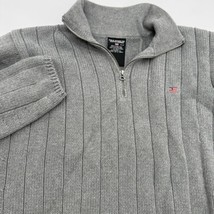 Ralph Lauren Polo Jeans Co Gray Knit Long Sleeve Sweater Pullover Flag L... - £17.67 GBP