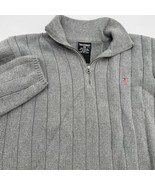 Ralph Lauren Polo Jeans Co Gray Knit Long Sleeve Sweater Pullover Flag L... - £17.67 GBP