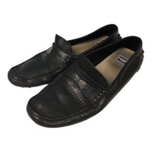 Lacoste PARIS Concours Men&#39;s Driving Loafers Black Fine Leather 9 Wide - 9.5 - $49.49