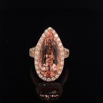 Morganite Diamond Ring 14 KT 6.91 TCW Certified $5,950 016633 - $2,920.50