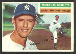 New York Yankees Mickey McDermott 1956 Topps # 340  ! - £29.67 GBP