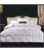 Queen White Jacquard Weave Silk Quilted White Duck Down Duvet Comforter  - £207.31 GBP