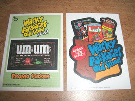 WACKY PACKAGES OLD SCHOOL2 *BOTH*INSERT &amp; PROMO STICKER - $1.49