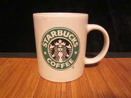 2008 Starbucks Coffee Mug Tea Cup White with Green Mermaid logo 11.5 oz - £7.89 GBP