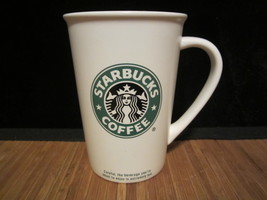 2006 Starbucks Coffee Mug Tea Cup White with Green Mermaid logo 12 oz - £11.79 GBP