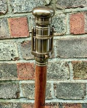 Vintage Brass Telescope Handle Wooden Walking Stick Cane Spyglass Antiqu... - $34.25