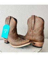 Lane LEXINGTON Womens Cowboy Bootie 7 Brown Leather Western Cowgirl Short Boots - $222.75