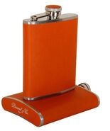 Brizard  Flask 8 oz. Sunrise Orange  Leather  Made in USA NIB - $2,732.18 MXN