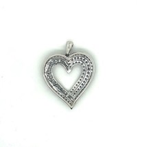 1 ct Diamond Heart Pendant REAL Solid 10 k Yellow Gold 3.2 g - £678.45 GBP