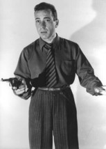 Humphrey Bogart in dark shirt &amp; tie pointing gun 5x7 inch photo - £4.52 GBP