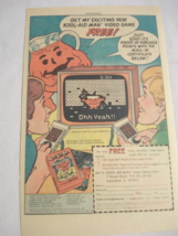 1983 Color Ad Kool-Aid Man Video Game Promo from Mattel - £6.28 GBP