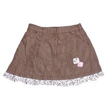 Striped Brown Pink Summer Cute Ruffle Skirt with Heart by Carter’s - $4.95