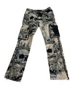 Rebel Vengeance Rock Punk Men’s Cargo Pants Horror Themed 30&quot;x30&quot; Hallow... - $56.95