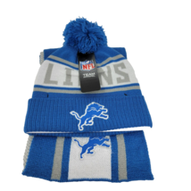 Detroit Lions NFL Beanie Hat &amp; Scarf 2 Piece Set Brand New NWT - £25.80 GBP