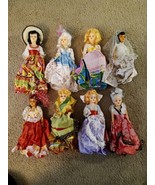Lot of 8 Vintage Dolls of the World Dolls with Blinking Eyes GUC FAST SH... - £36.99 GBP