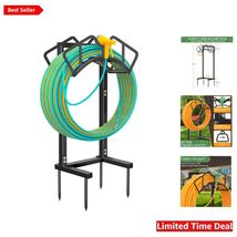 Ergonomic Polished Black Garden Hose Holder for 160ft - Easy Installation - $93.01