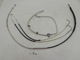 00-06 Harley Davidson Fat Boy Front Brake Line Throttle Cables Clutch Braided - $74.95