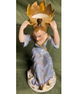 Antique Porcelain Chinoiserie Asian Woman French Porcelain Spill Vase St... - $928.17 MXN