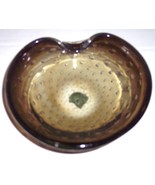 MURANO Glass Art Brown Color Designed Table Display With Air Bubbles - $301.05 CAD